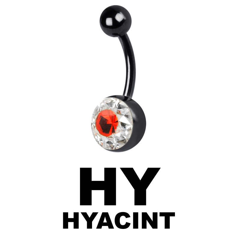 Crystal Line Black Bananabell Ombelico