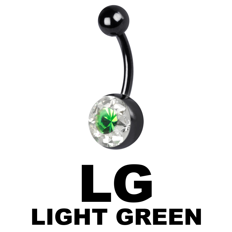 Crystal Line Black Bananabell Ombelico