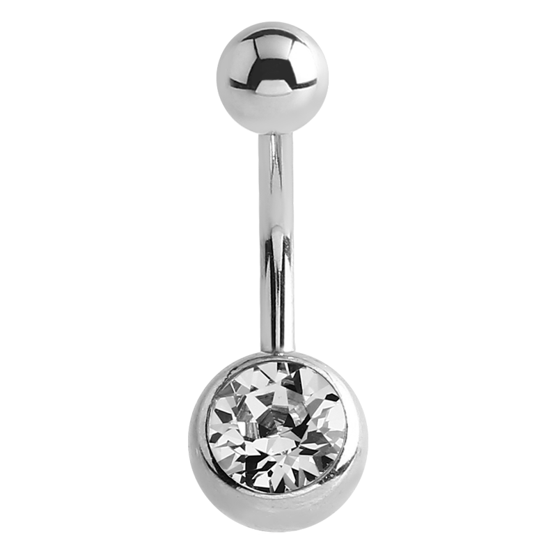 Titanium Internally Threaded Jewelled Navel Bananabell Ombelico