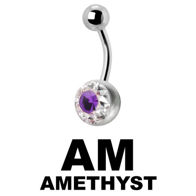 Crystal Line Titanium Navel Bananabell Ombelico