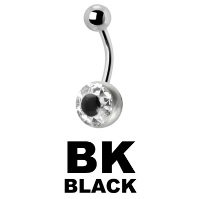 Crystal Line Titanium Navel Bananabell Ombelico