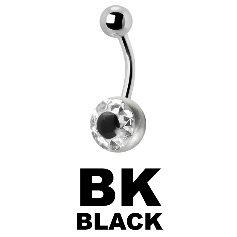 Crystal Line Titanium Navel Bananabell Ombelico