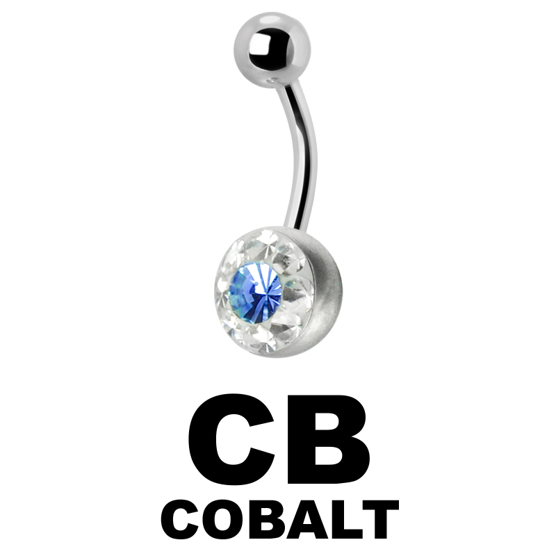 Crystal Line Titanium Navel Bananabell Ombelico