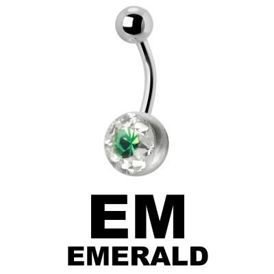 Crystal Line Titanium Navel Bananabell Ombelico