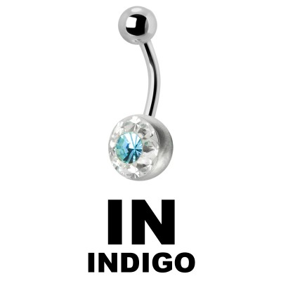 Crystal Line Titanium Navel Bananabell Ombelico