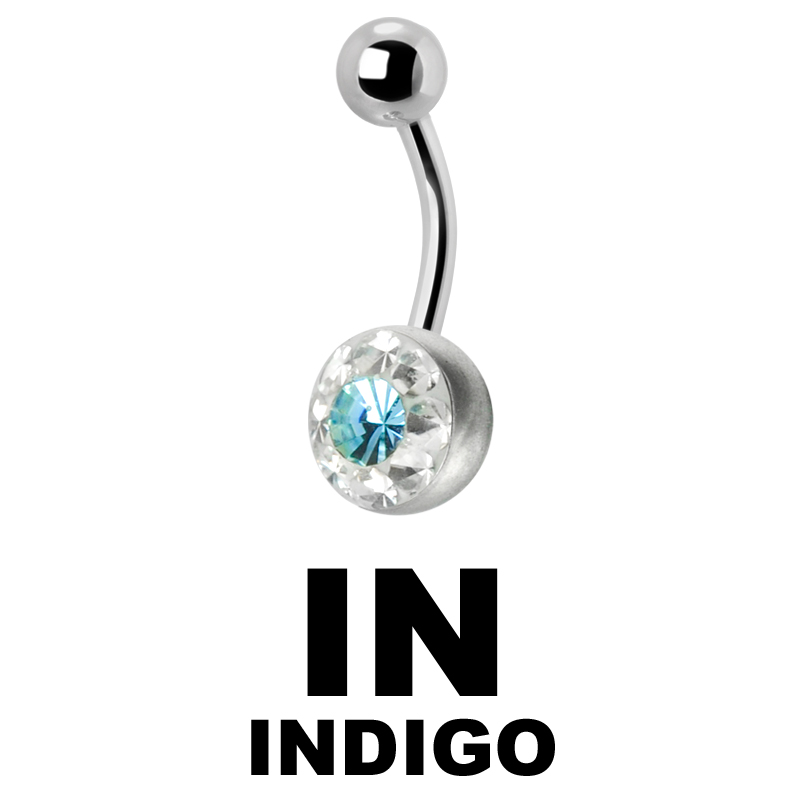 Crystal Line Titanium Navel Bananabell Ombelico