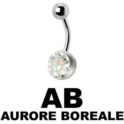 Crystal Line Titanium Navel Bananabell Ombelico