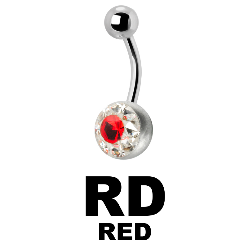 Crystal Line Titanium Navel Bananabell Ombelico