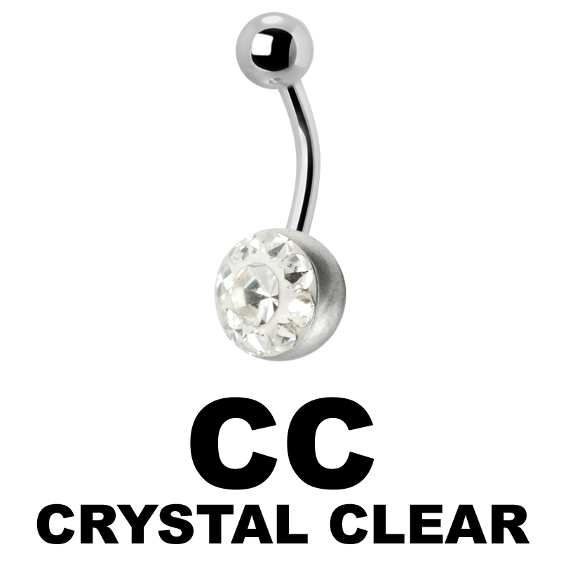 Crystal Line Titanium Navel Bananabell Ombelico