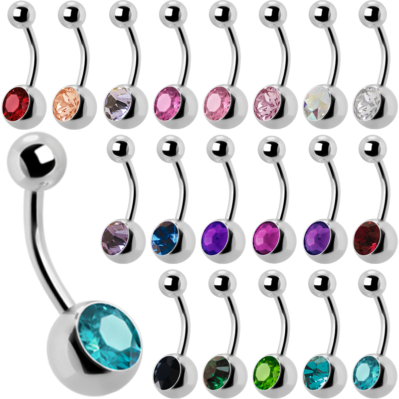 Titanium Jewelled Bananabell Ombelico