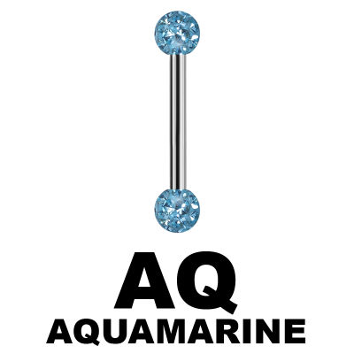 Internal Micro Barbells With 3mm Epoxy Crystal Balls Orecchio