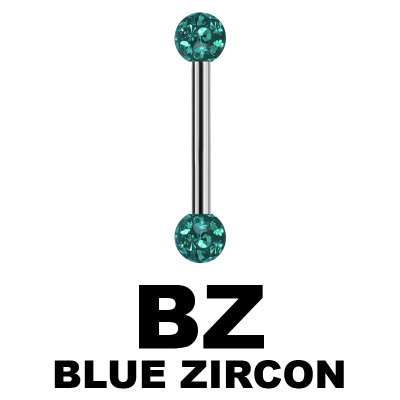 Internal Micro Barbells With 3mm Epoxy Crystal Balls Orecchio