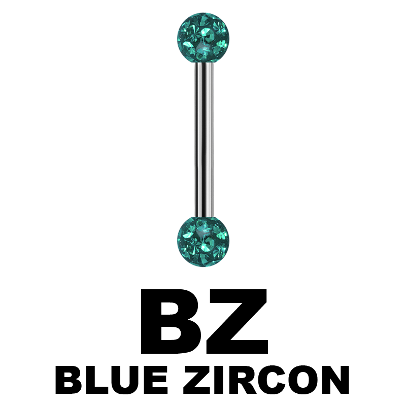 Internal Micro Barbells With 3mm Epoxy Crystal Balls Orecchio