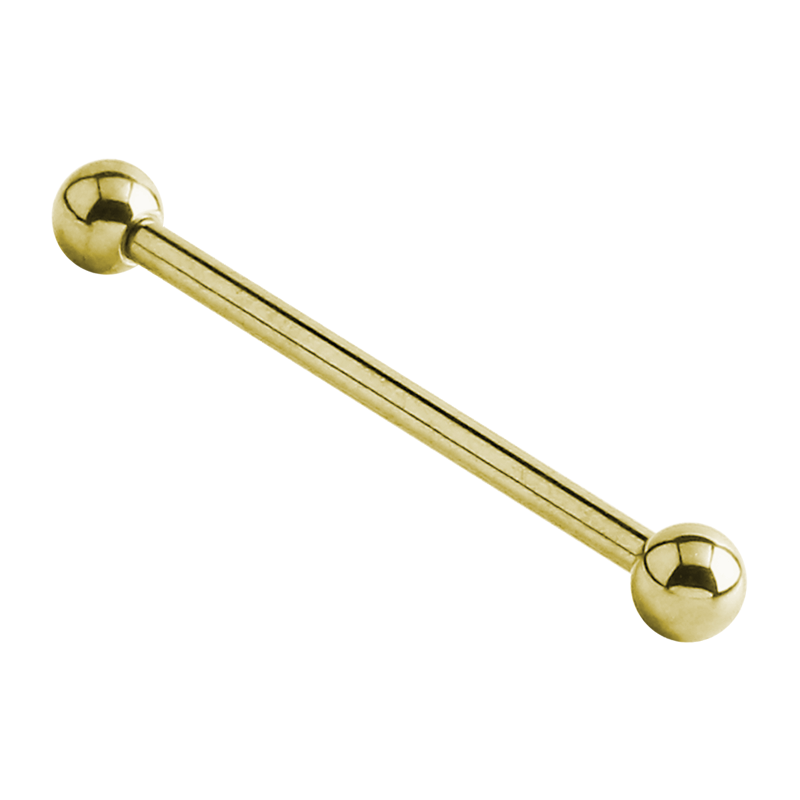 Zircon Gold Pvd Titanium Microbell with 3.0mm Ball Orecchio