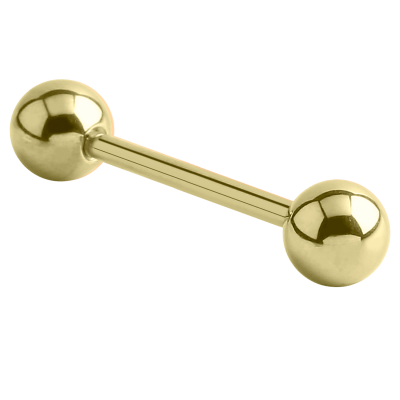 Zircon Gold Pvd Titanium Barbell Orecchio