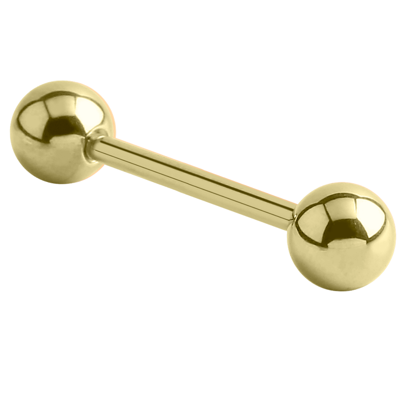 Zircon Gold Pvd Titanium Barbell Orecchio