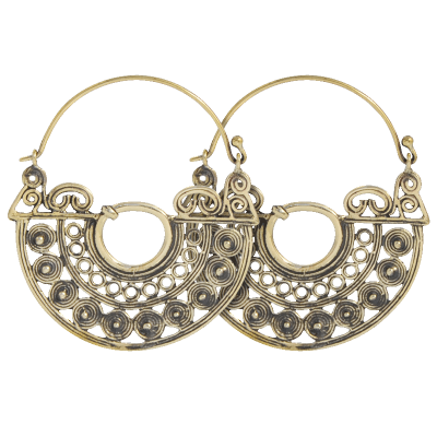 Brass Tribal Earrings (price for pair) Orecchio