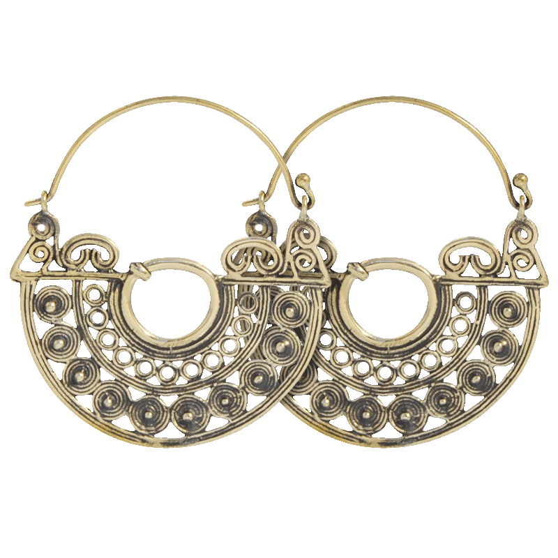 Brass Tribal Earrings (price for pair) Orecchio