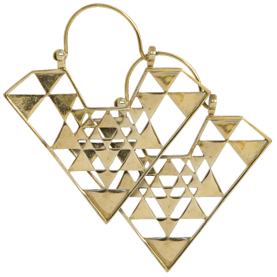Brass Tribal Earrings (price for pair) Orecchio