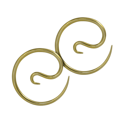 Brass Spiral Earrings (Price for Pair) Orecchio