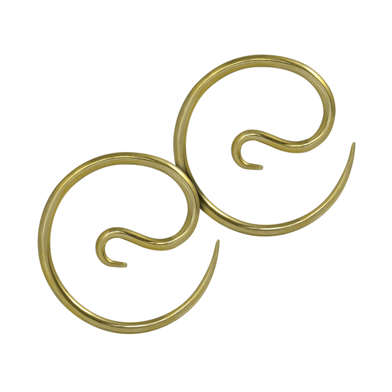Brass Spiral Earrings (Price for Pair) Orecchio