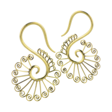 Brass Spiral Earrings (Price for Pair)