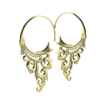 Brass Spiral Earrings (Price for Pair) Orecchio