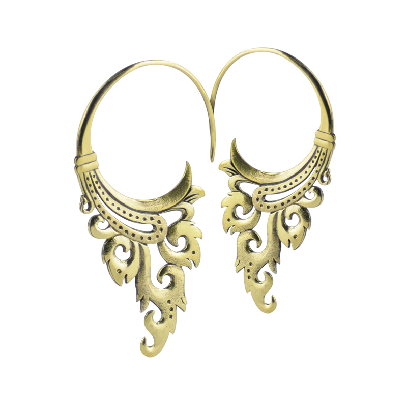 Brass Spiral Earrings (Price for Pair) Orecchio