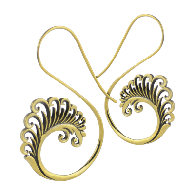 Brass Spiral Earrings (Price for Pair) Orecchio