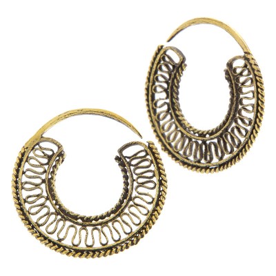 Brass Spiral Earrings (price for pair) Ear