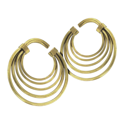 Brass Spiral Hand Made Earrings (Price for Pair) Orecchio