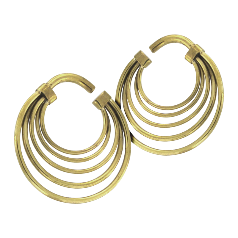 Brass Spiral Hand Made Earrings (Price for Pair) Orecchio