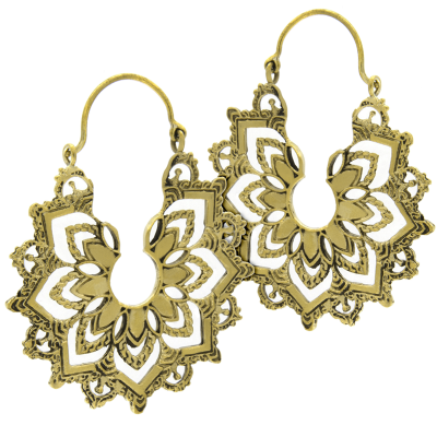 Brass Tribal Earrings (Price for Pair) Orecchio