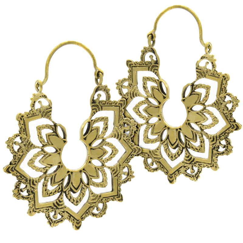 Brass Tribal Earrings (Price for Pair) Orecchio