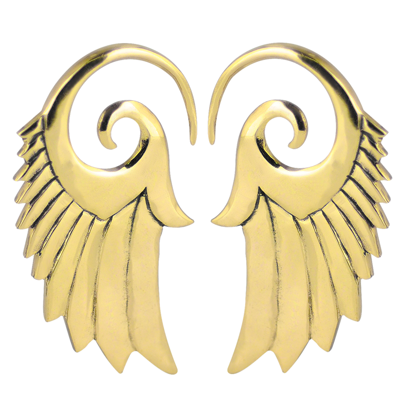 Brass Wings Spiral Hooks (Price for Pair) Orecchio