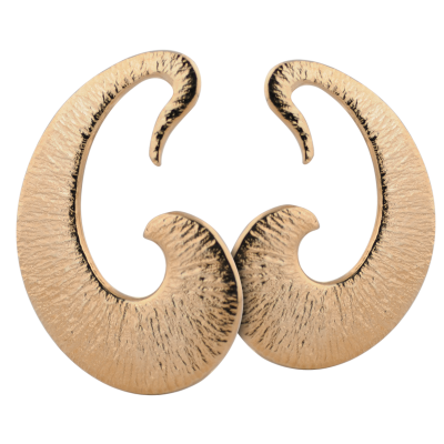 Hammered Rose Brass Tribal Earrings (Price for Pair) Orecchio