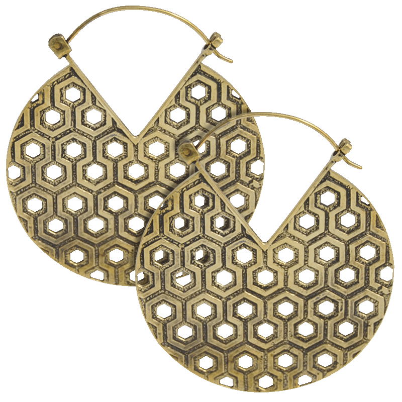 Brass Tribal Earrings (price for pair) Orecchio