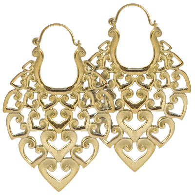 Brass Tribal Earrings (price for pair) Orecchio