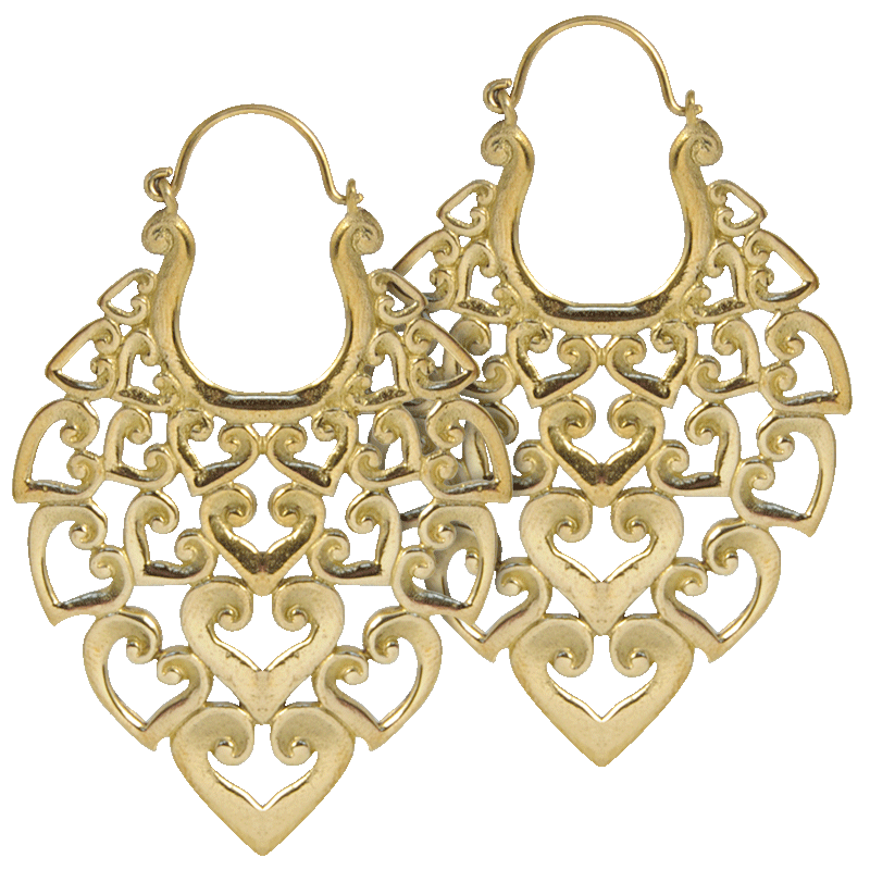 Brass Tribal Earrings (price for pair) Orecchio