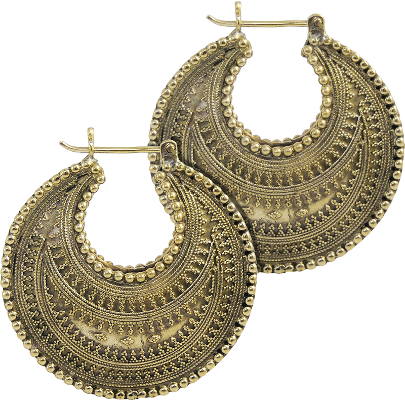 Brass Tribal Earrings (price for pair) Orecchini in ottone