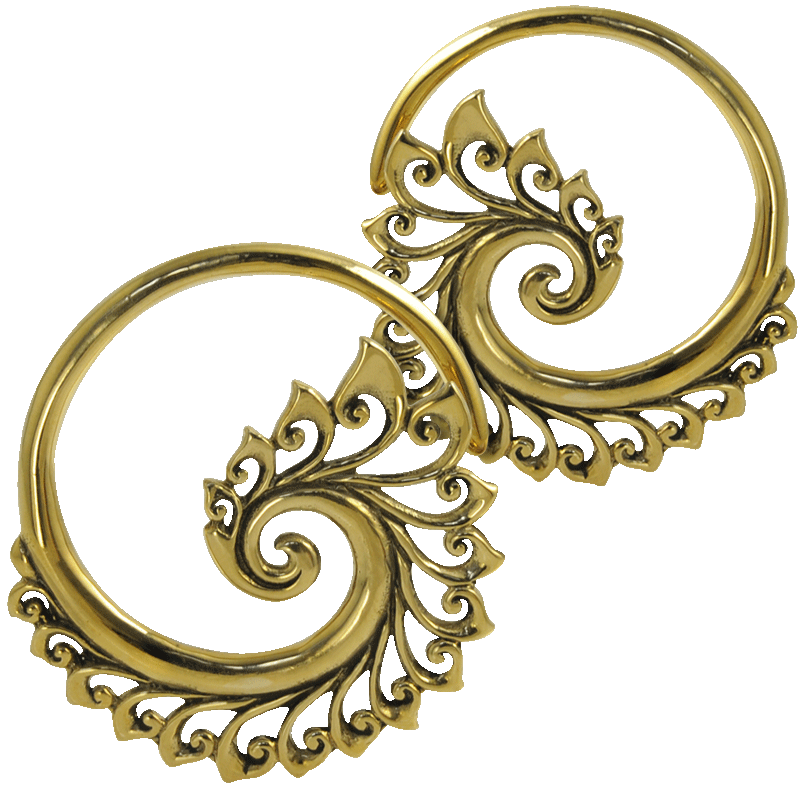 Brass Spiral Earrings (price for pair) Orecchio