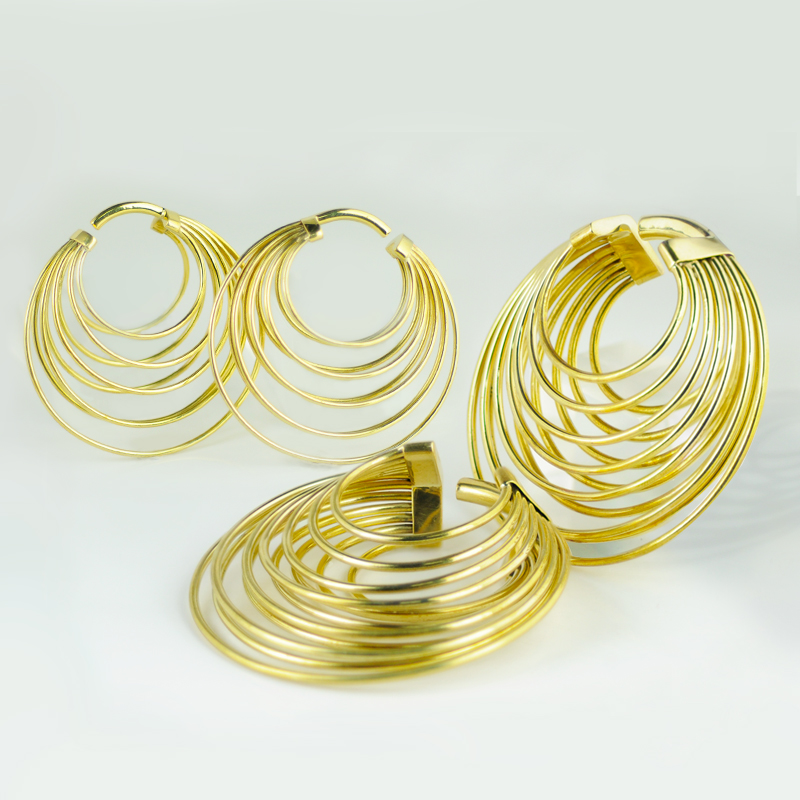 Brass Spiral Hand Made Earrings (Price for Pair) Orecchio