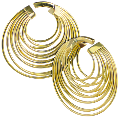 Brass Spiral Hand Made Earrings (Price for Pair) Orecchio