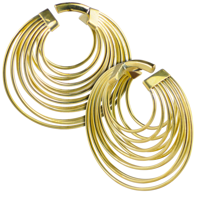 Brass Spiral Hand Made Earrings (Price for Pair) Orecchio