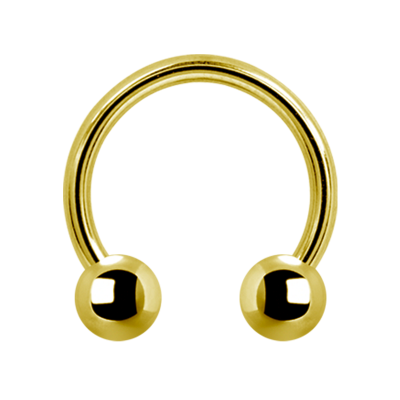 Gold Pvd Steel Micro Circular Barbell Orecchio