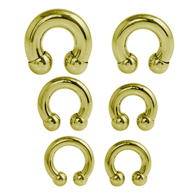 Gold Pvd Septum Circular Barbell Orecchio