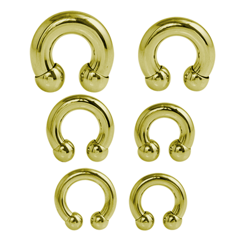 Gold Pvd Septum Circular Barbell Orecchio