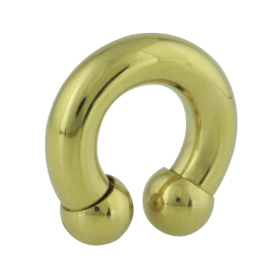 Gold Pvd Septum Circular Barbell Orecchio