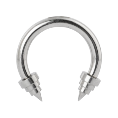 Double Spike Circular Barbell Orecchio