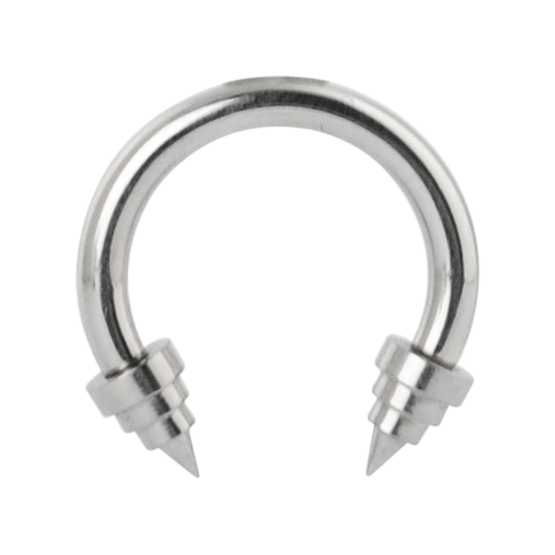 Double Spike Circular Barbell Orecchio